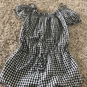 A plaid romper